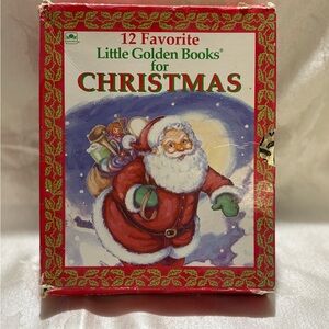 Vintage Box Set of 12 Golden Books Christmas